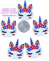 1pc- Patriotic Unicorn Resin Planar P603