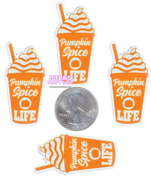 1pc -pumpkin spice life Resin Planar P1080