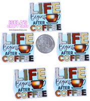 1pc-Life begins with coffee Resin Planar P590