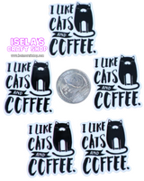 1pc-I like Cats and Coffee Resin planar P1040