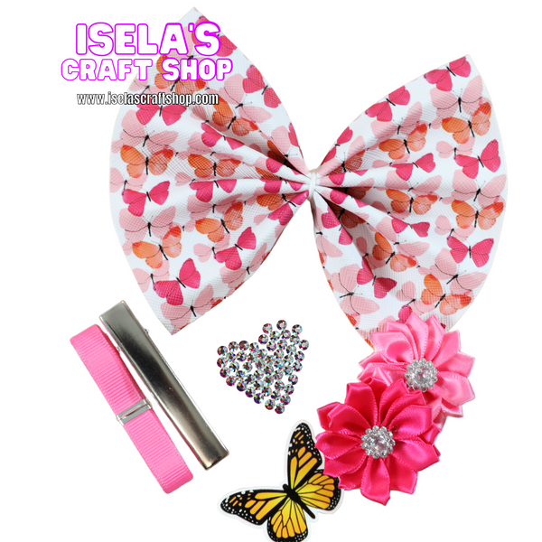 "DIY 5" Faux Leather Bow Kit"-K15