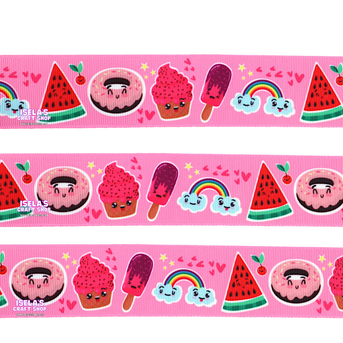 3yards-Watermelon 1.5” 38mm Ribbon -R372 – Iselas Craft Shop