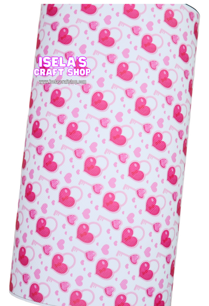 New 1pc Heart Faux Leather Sheet F627