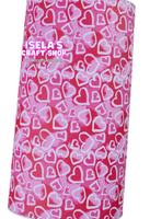 New 1pc Heart Faux Leather Sheet