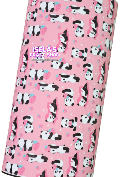 New 1pc Panda Faux Leather Sheet F826