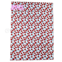 New 1pc Roses  Faux Leather Sheet F480
