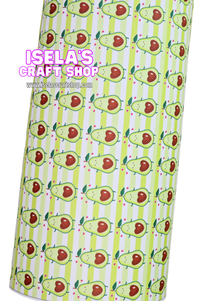 New 1pc Avocado Faux Leather Sheet -F558