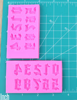 2pc-Small Alphabet Silicone Mold-M68